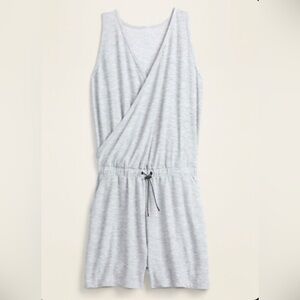 T&C Sleeveless Romper Heather Gray Cotton Summer Jumpsuit Girl’s Size XL (14-16)